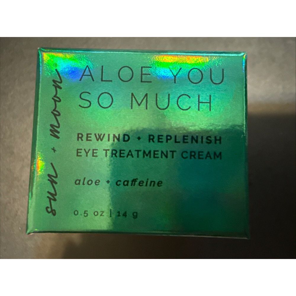 Sun + Moon Rewind + Replenish Eye‎ Treatment Cream Aloe + Caffeine 0.5 Oz